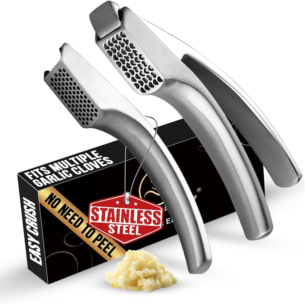 No Peeling Required Garlic Press for Effortless Mincing
