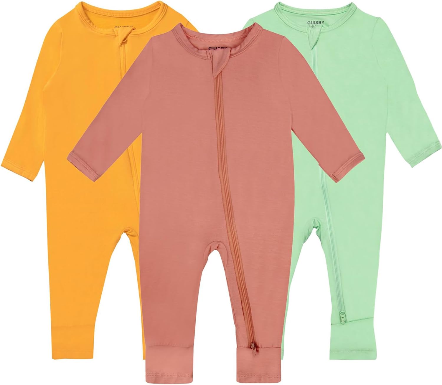 GUISBY Baby Pajamas with Mitten Cuffs for Cozy Sleep and Play