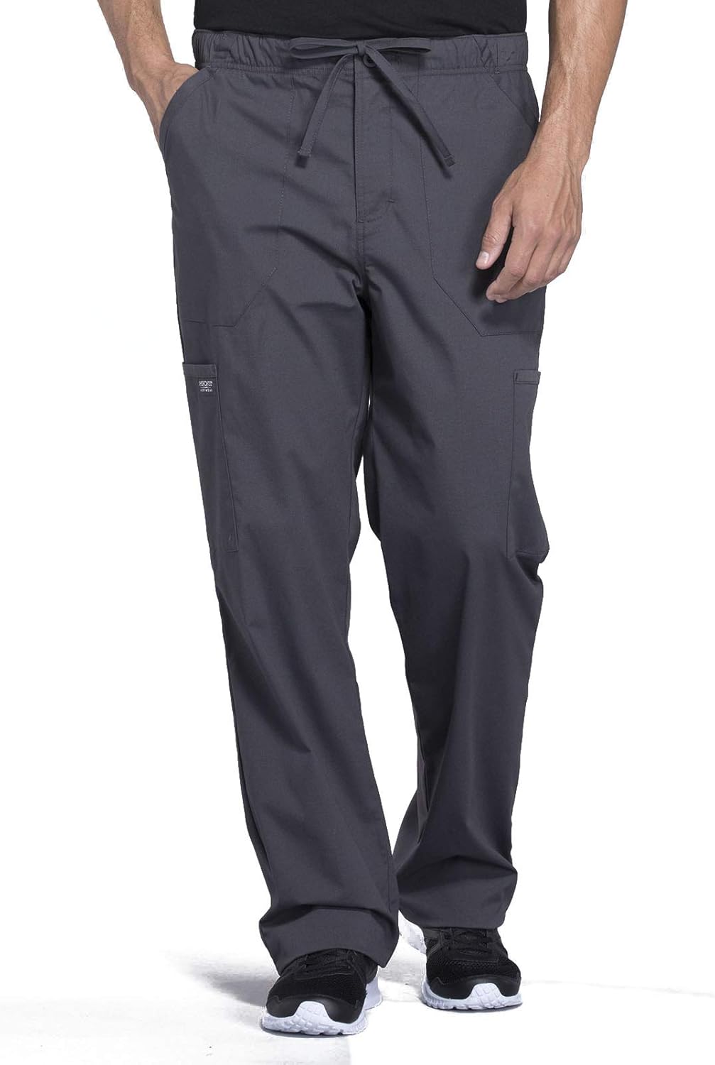 Cherokee Scrubs for Men Tapered Leg Cargo Pants with Zip Fly