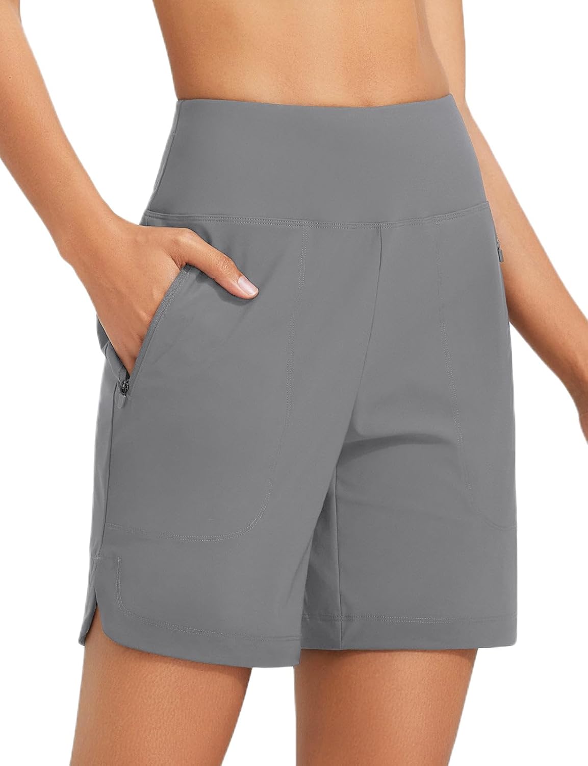 baleaf Women's High Waisted Swim Board Shorts with Pockets