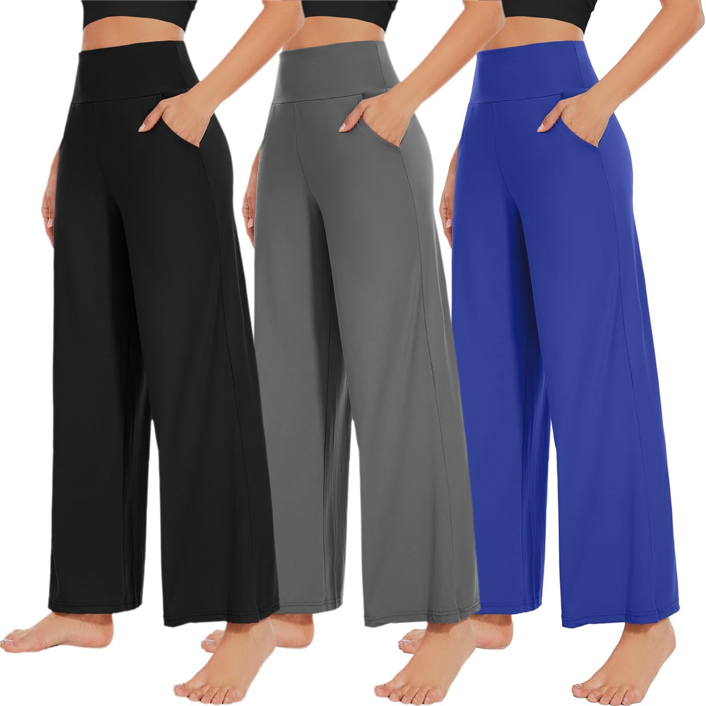 Wide Leg Pants for Women with Pockets - Casual Comfort & Style