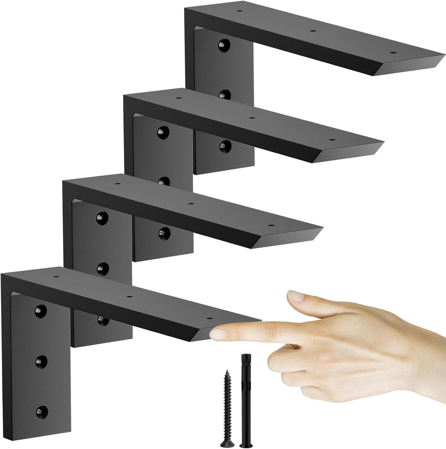 Premium Heavy Duty Granite Countertop Support Bracket 12 in 4 Pack