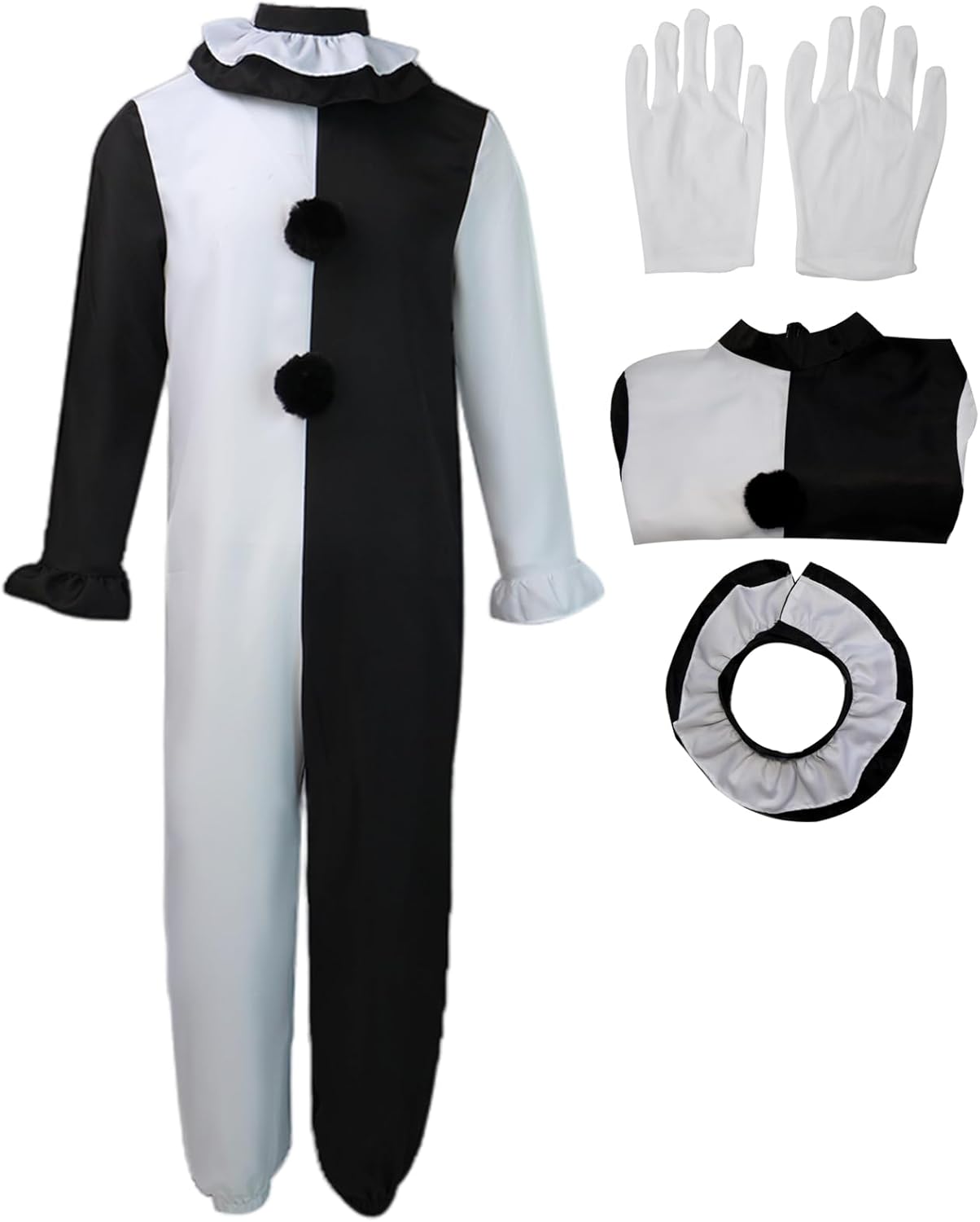 Moalioi Clown Costume Full Set for Halloween Cosplay Fun