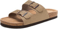 FITORY Womens Flat Sandals with Cork Footbed - Comfortable Summer EVA