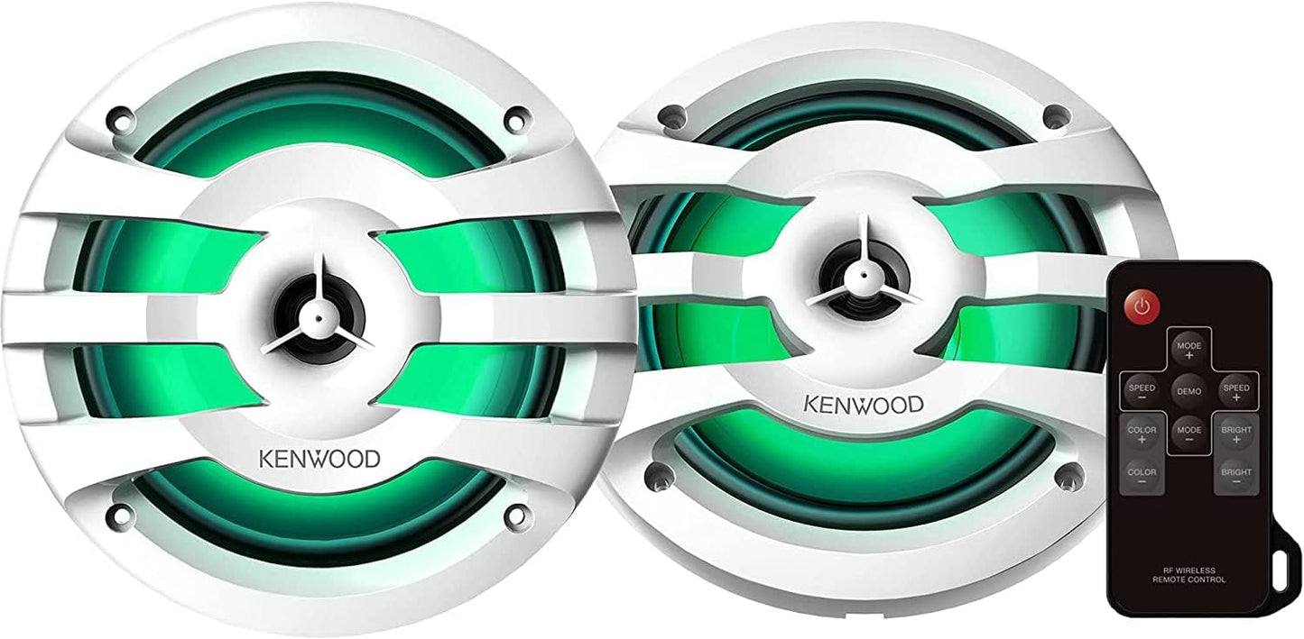 Kenwood Marine Speakers | Built-in LED Lights for Enhanced Visibility