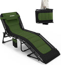 Oversized Padded Outdoor Folding Lounge Chair for 330 lb Capacity