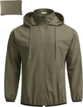 Packable Men's Rain Jacket Lightweight Waterproof Windbreaker - Travel
