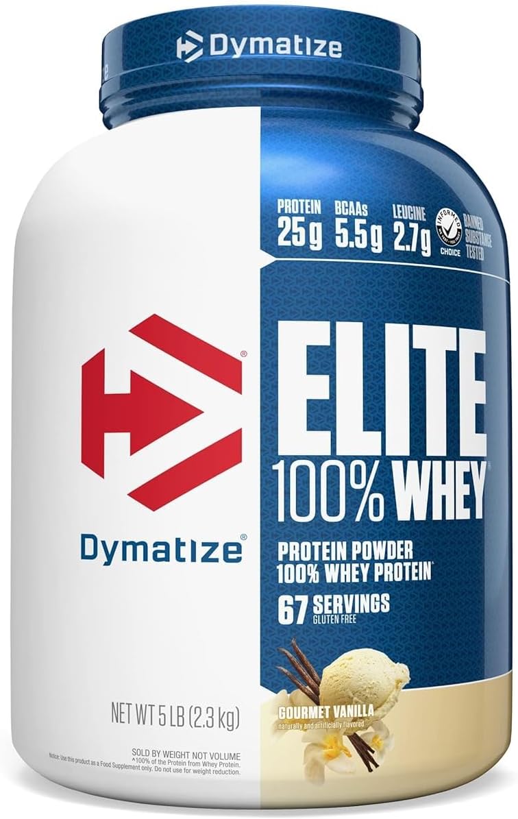 Dymatize Elite 100% Whey Protein Powder for Muscle Building