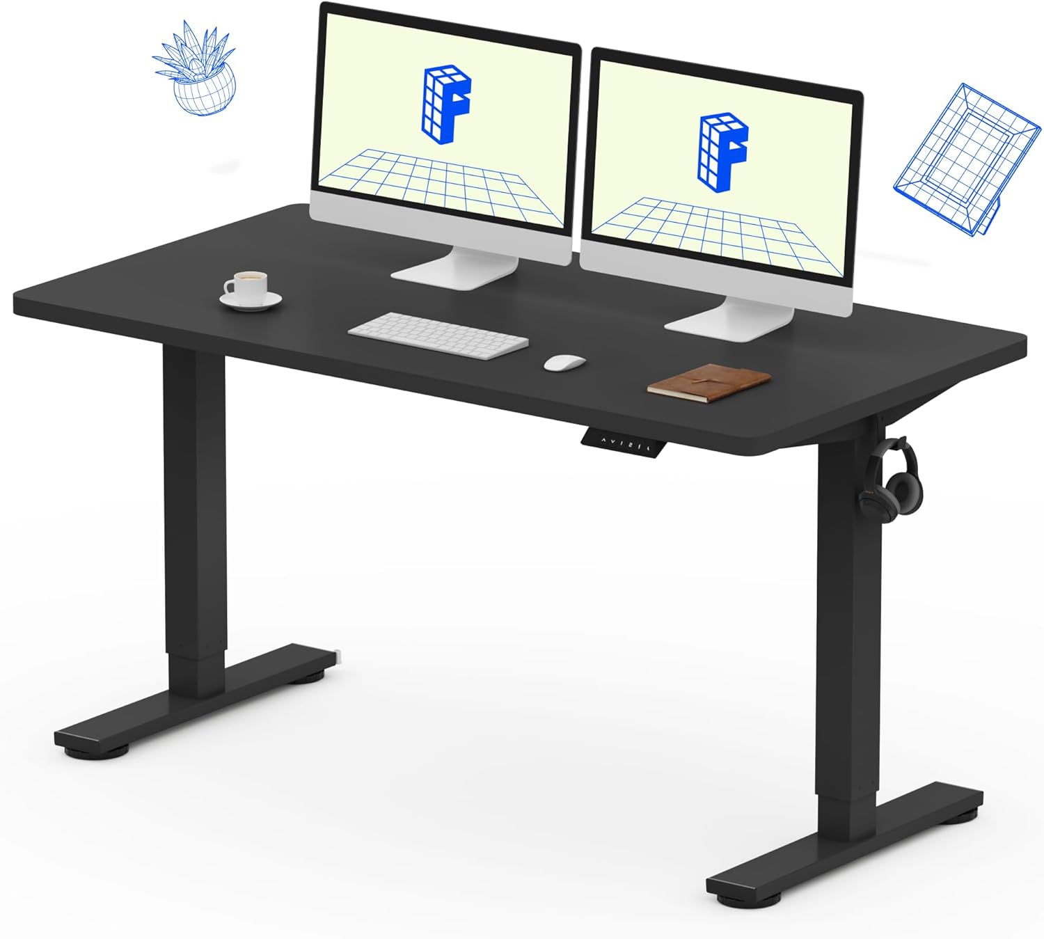 FLEXISPOT EN1 Standing Desk 55 x 28 Inches for Home Office