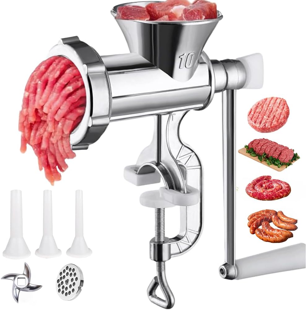 Manual Meat Grinder for Home Use - Easy to Clean Mincer Tool