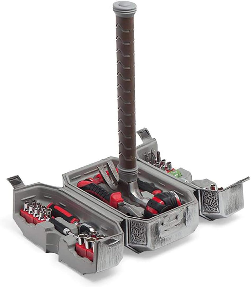 Mjolnir Hammer Tool Set for Marvel Fans - 44-Piece Set