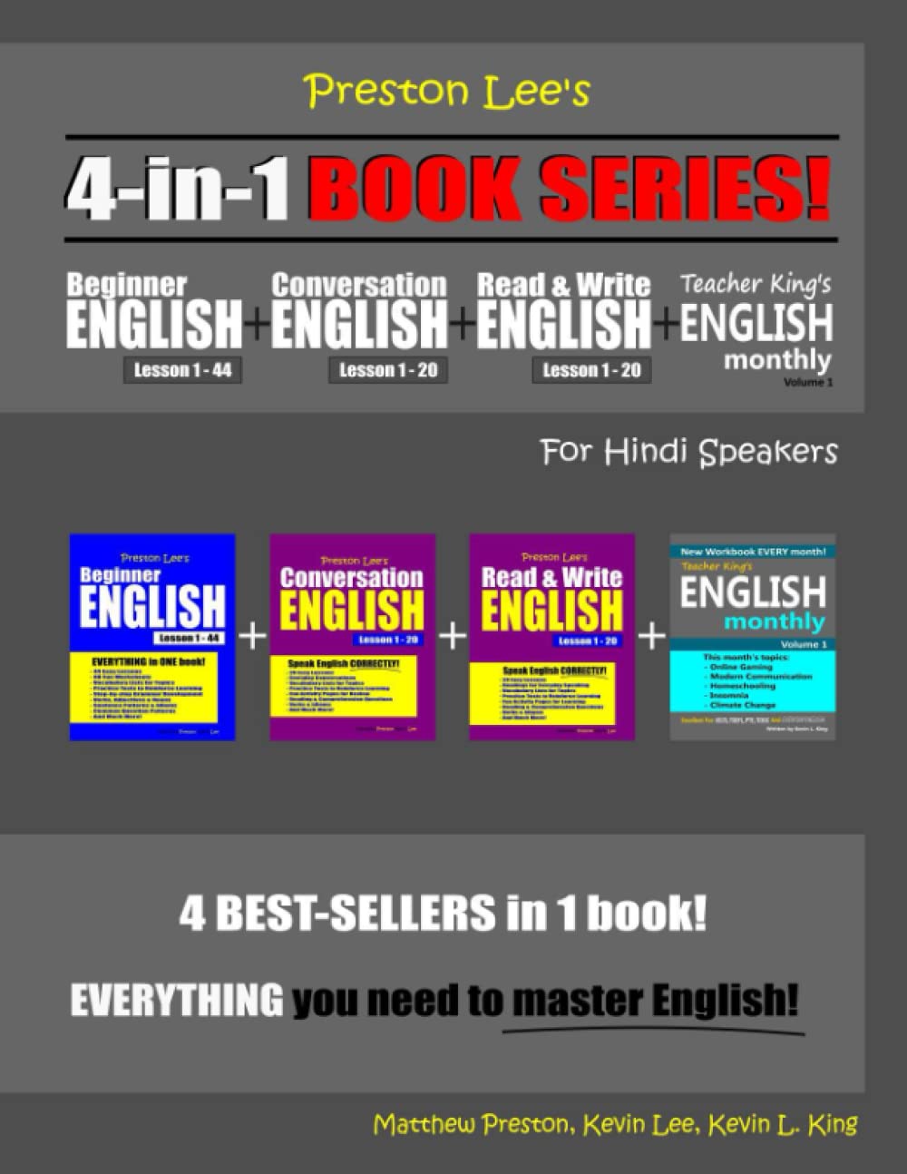 Preston Lees 4-in-1 Book Series for Beginner English Lessons
