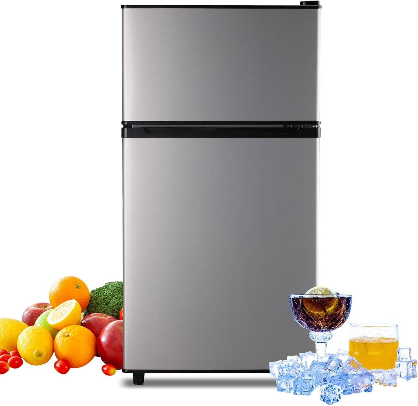 WANAI Compact Refrigerator 3.5 Cu.ft Mini Fridge for Dorms