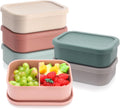 Silicone Bento Box 6 Pack - Stackable Leakproof Lunch Containers