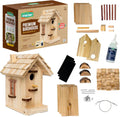 SparkJump Premium Wooden Bird House Kit for Family Fun and Skills