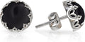 925 Sterling Silver Gemstone Studs Earrings for Women - Timeless Onyx