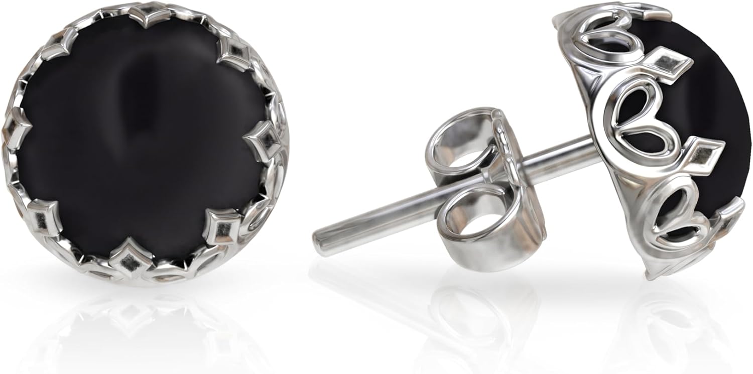 925 Sterling Silver Gemstone Studs Earrings for Women - Timeless Style