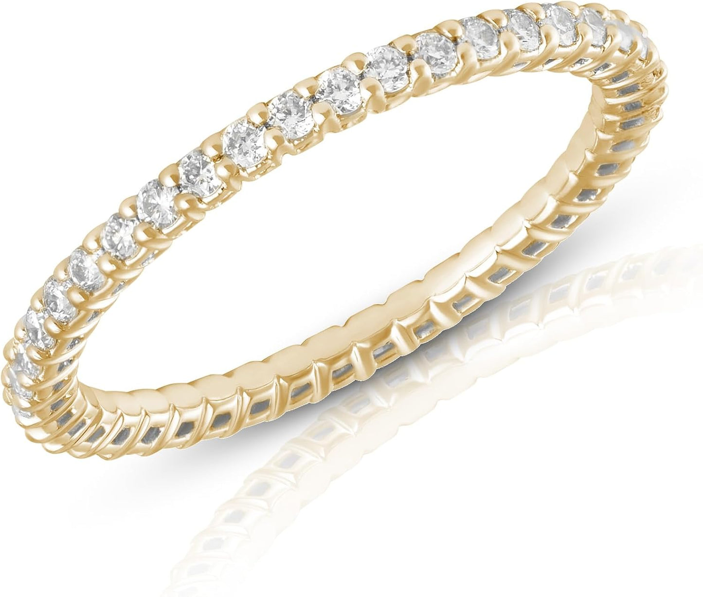 Lab Grown Diamond Eternity Band in Solid 14k Gold for Women