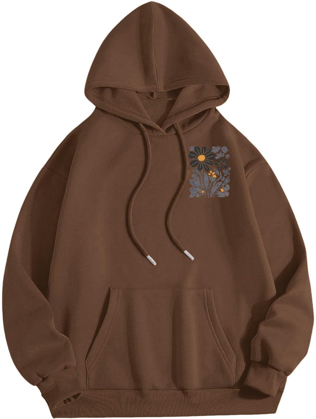 Floral Drawstring Hoodie: Cozy Fall Essential