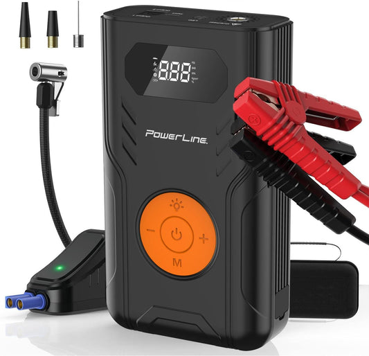 PowerLine 4-in-1 Car Jump Starter & Air Compressor