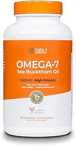 Sibu Omega-7 Softgels with Pure Organic Himalayan Sea Buckthorn