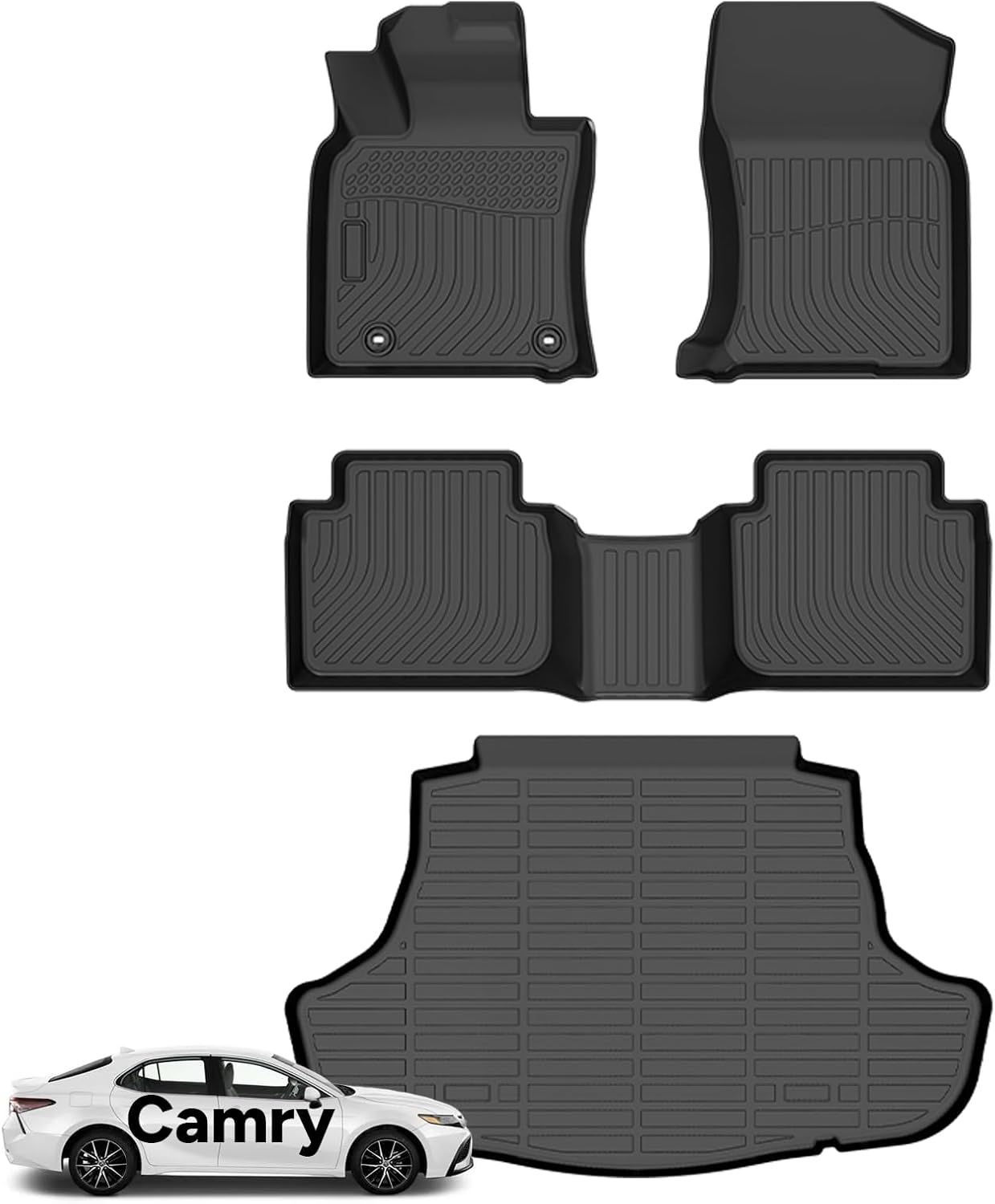 Wayhigh All Weather Floor Mats for Toyota Camry AWD 2020-2024