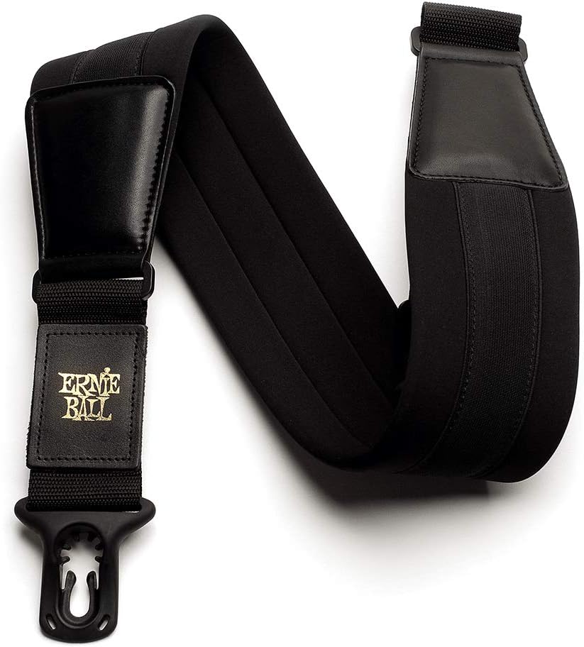 Ernie Ball Black Neoprene Guitar Strap, Comfort Fit
