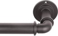 Industrial Room Darkening 1 1/8 in Curtain Rod Set - Dark Brown