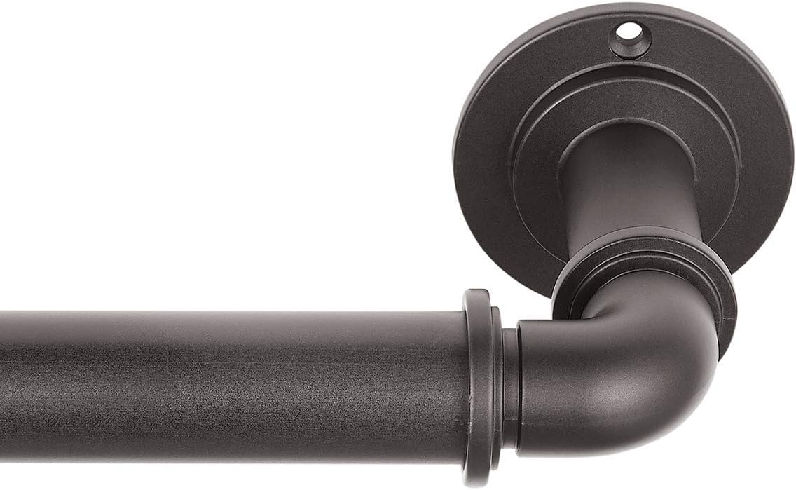 Industrial Room Darkening Curtain Rod Set for Stylish Windows