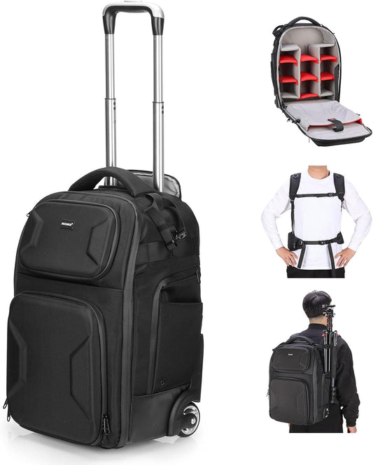 Neewer 2-in-1 Rolling Camera Backpack Trolley Case Review