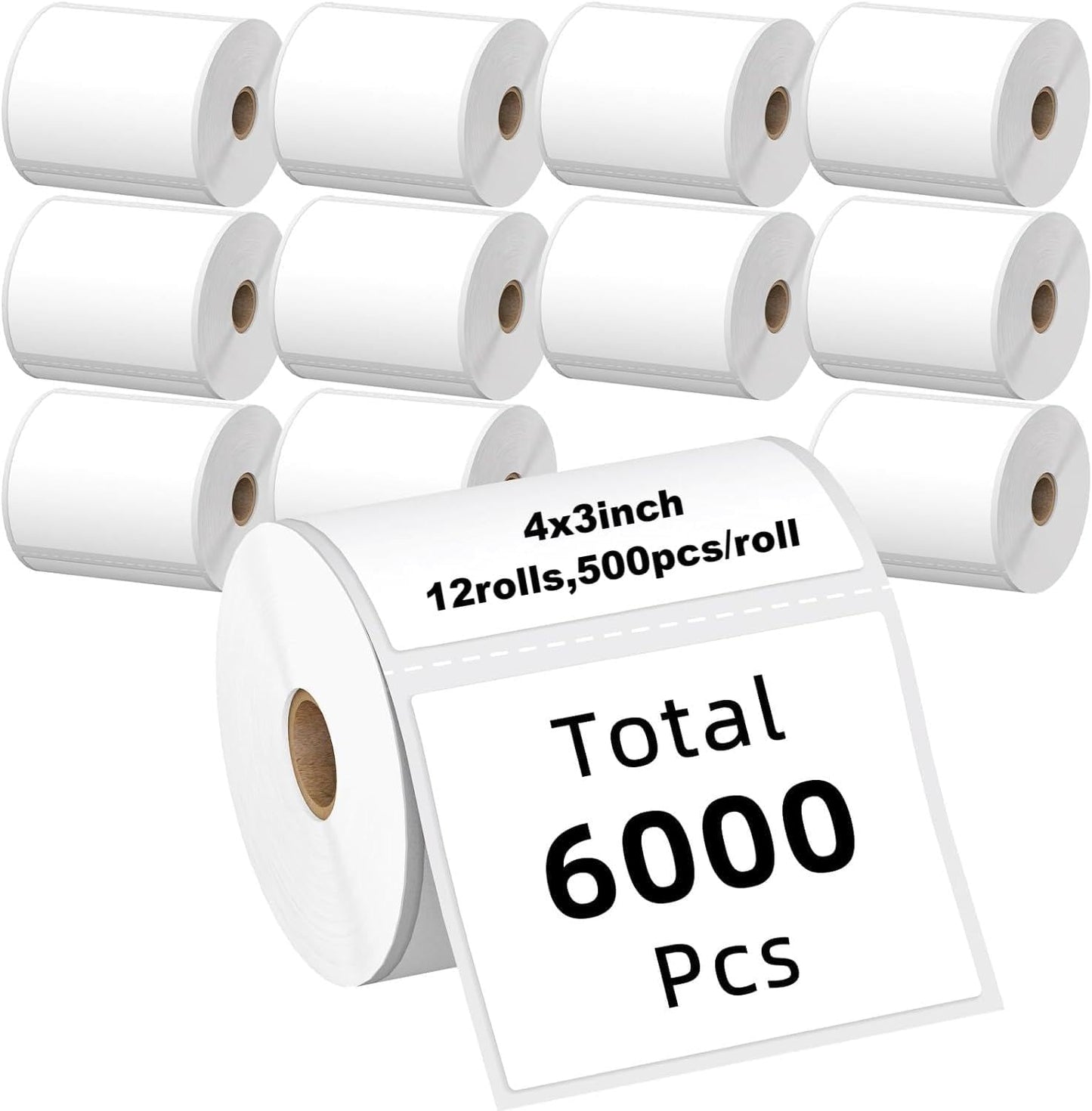Kingtac 4in x 3in Direct Thermal Labels for Shipping & Mailing