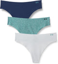 Under Armour Women's Pure Stretch 3-Pack No Show Thong