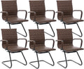 CIMOTA Waiting Room Chairs Set of 6 Leather Office Guest Chair