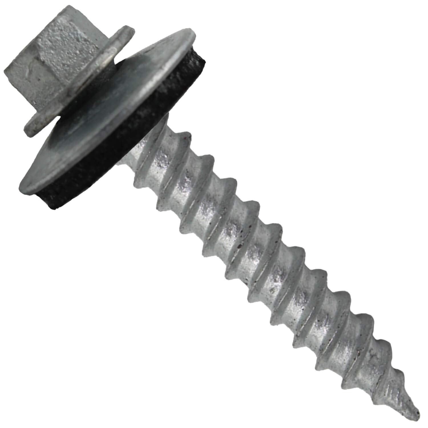 Metal Roofing Screw 12 x 1-1/2 ZINC Hex ReGrip for Siding