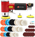 Mini Air Sander Kit 48pc - Compact Random Orbital Polisher for Auto