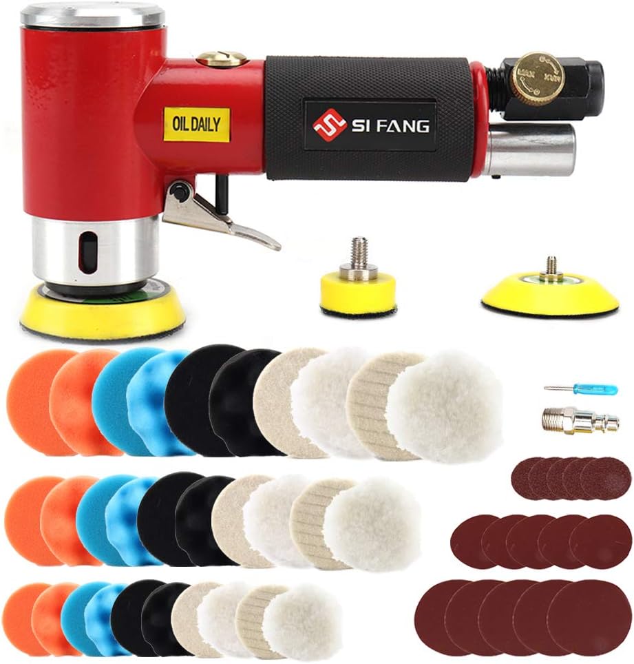Mini Air Sander Kit for Auto Body Work - 48Pcs High Speed Set