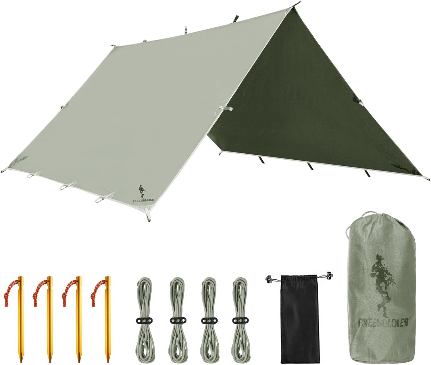 FREE SOLDIER Waterproof Camping Tarp for Outdoor Adventures