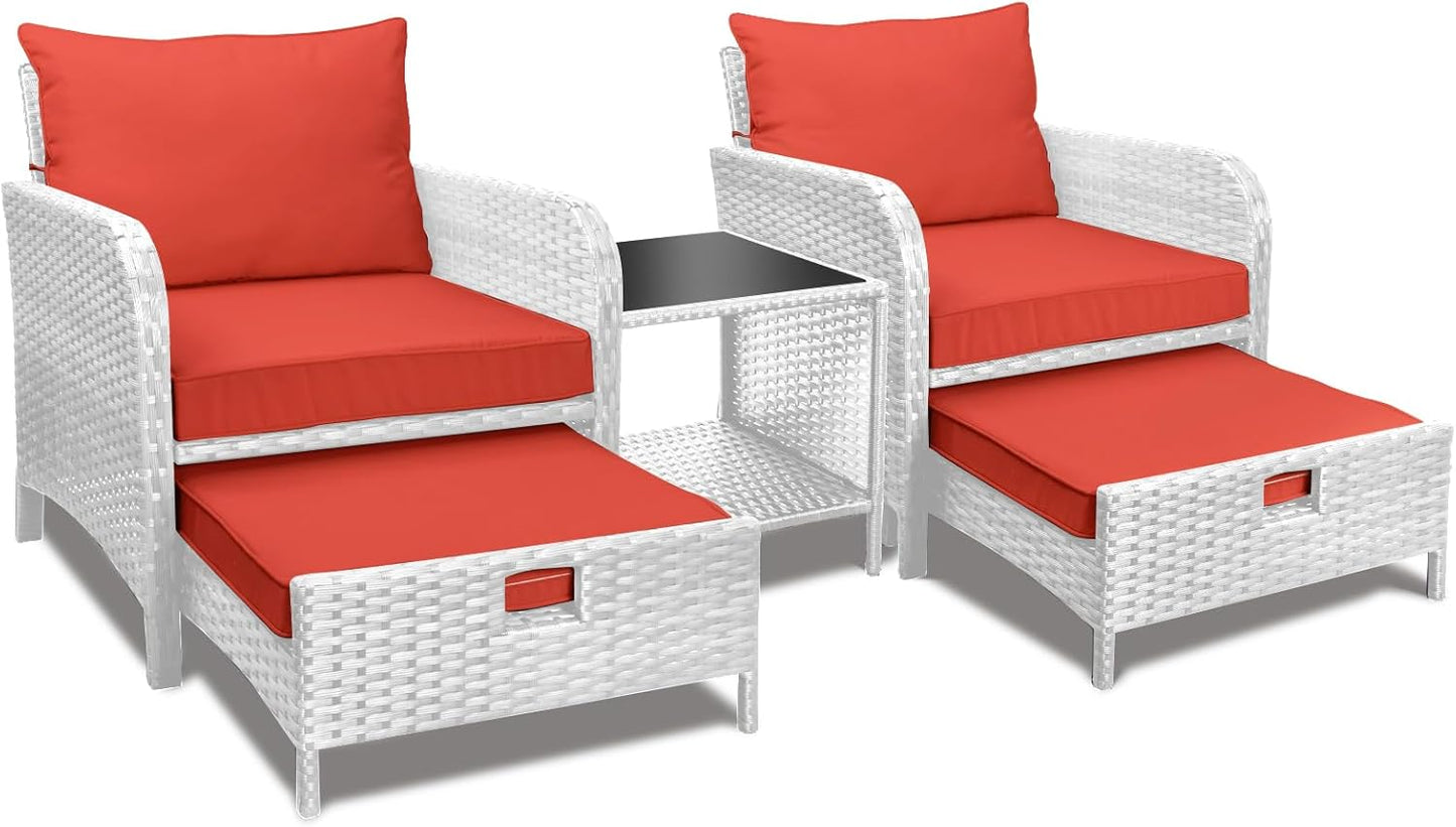 LEVELEVE Balcony Furniture 5 Piece Patio Conversation Set Review