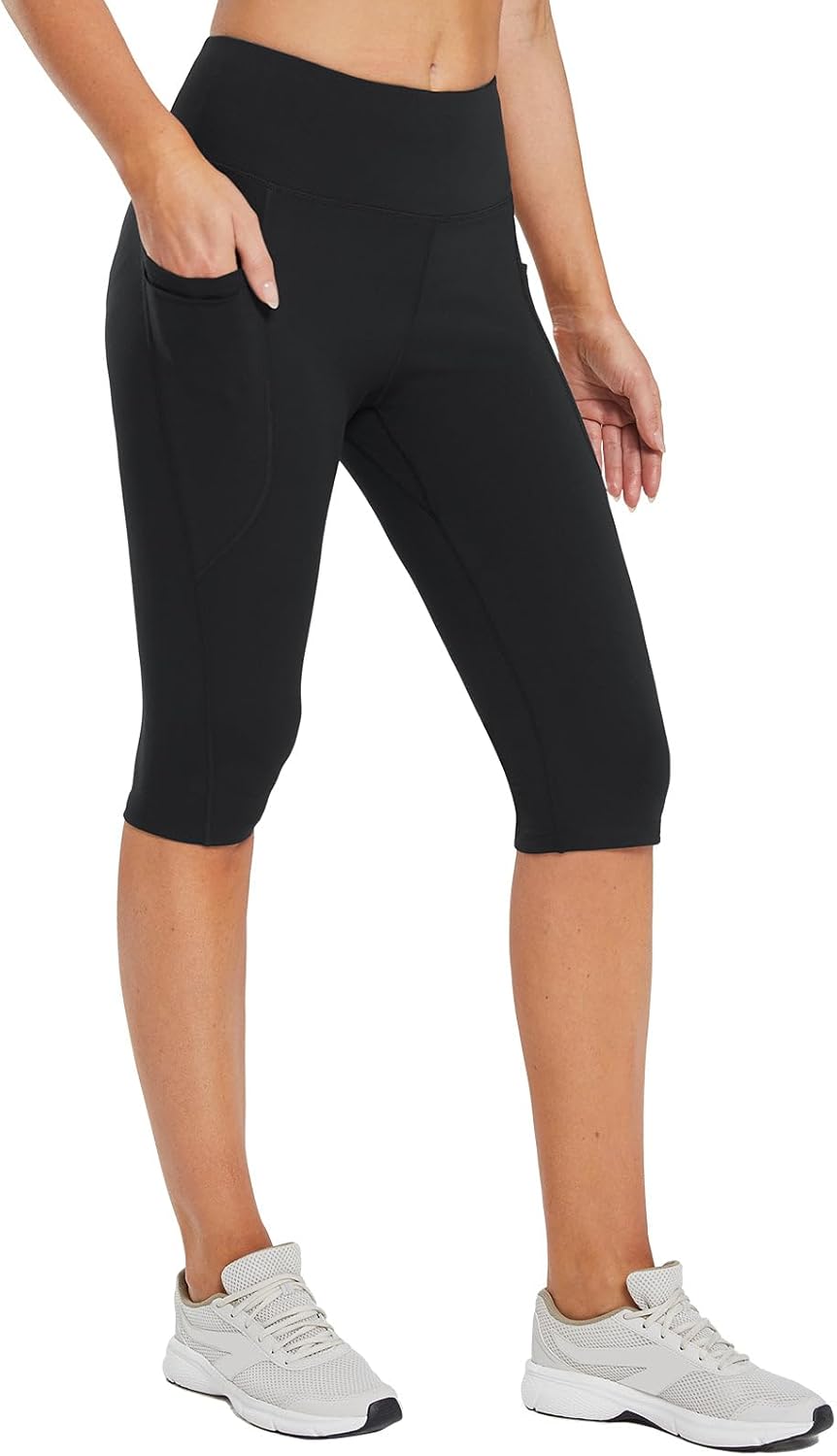 Baleaf Women's Capri Leggings with Pockets for Yoga and Workout