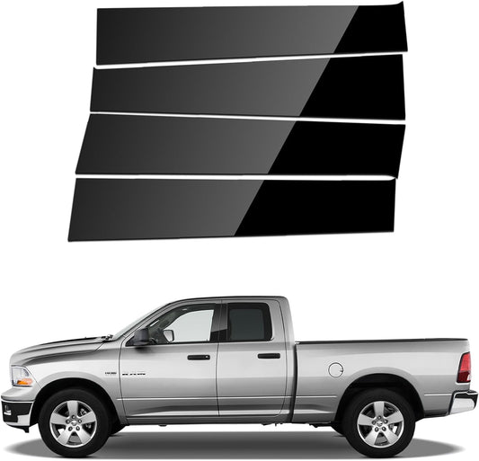 ACLONG Glossy Black Stainless Steel Pillar Posts for Dodge Ram