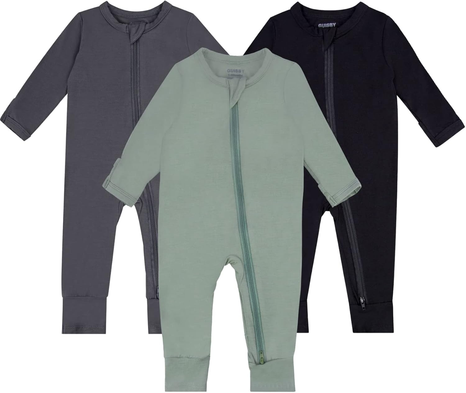 GUISBY Baby Pajamas with Mitten Cuffs for Cozy Sleep and Play