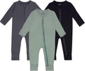GUISBY Baby Pajamas with Mitten Cuffs - Soft 2-Way Zipper Footless Our