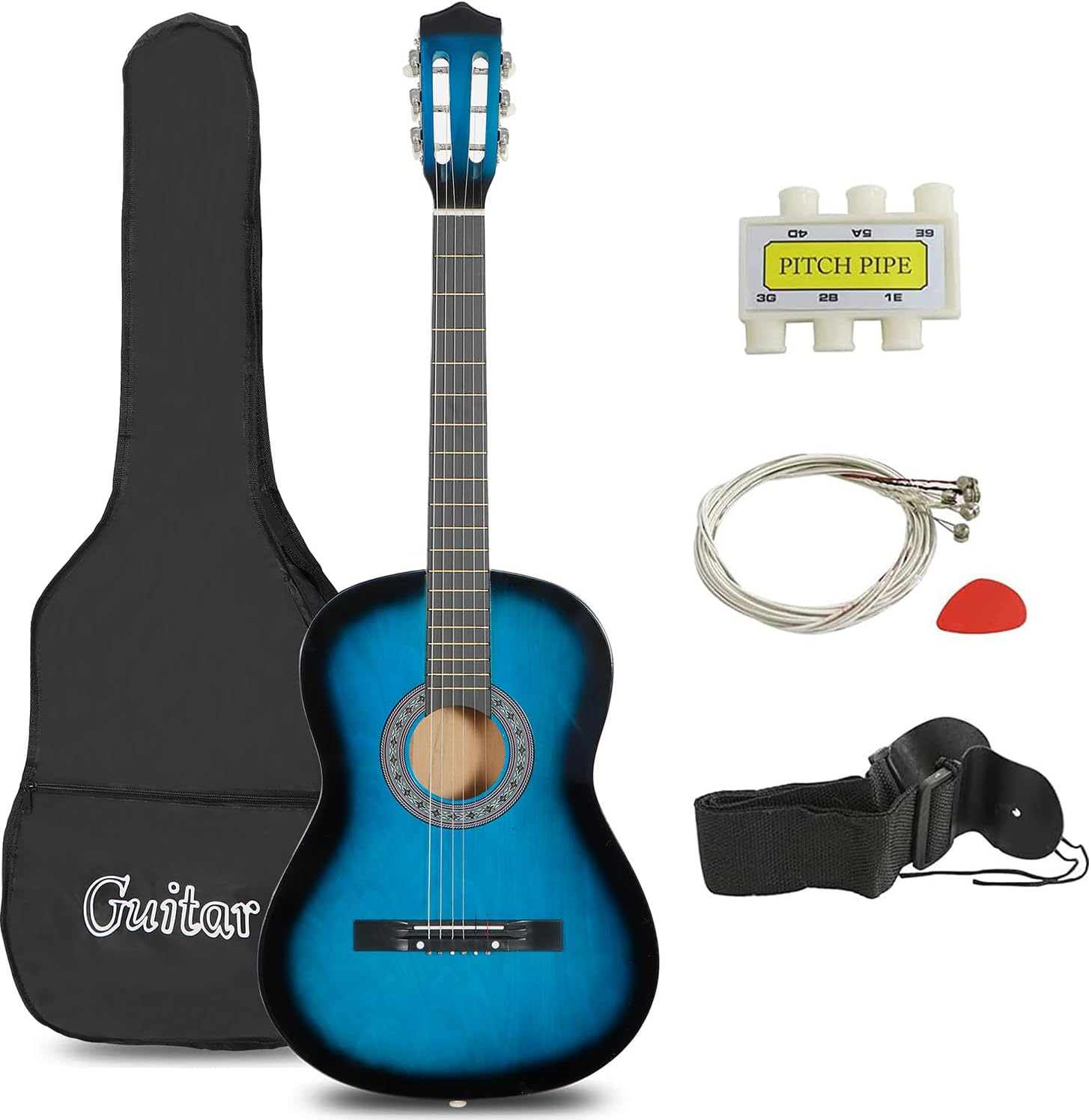 ZENY 38 Acoustic Guitar Starter Kit - Perfect for Music Lovers!