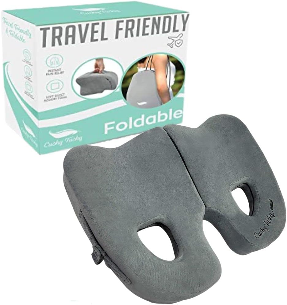 Premium Foldable Piriformis Seat Cushion for Pain Relief