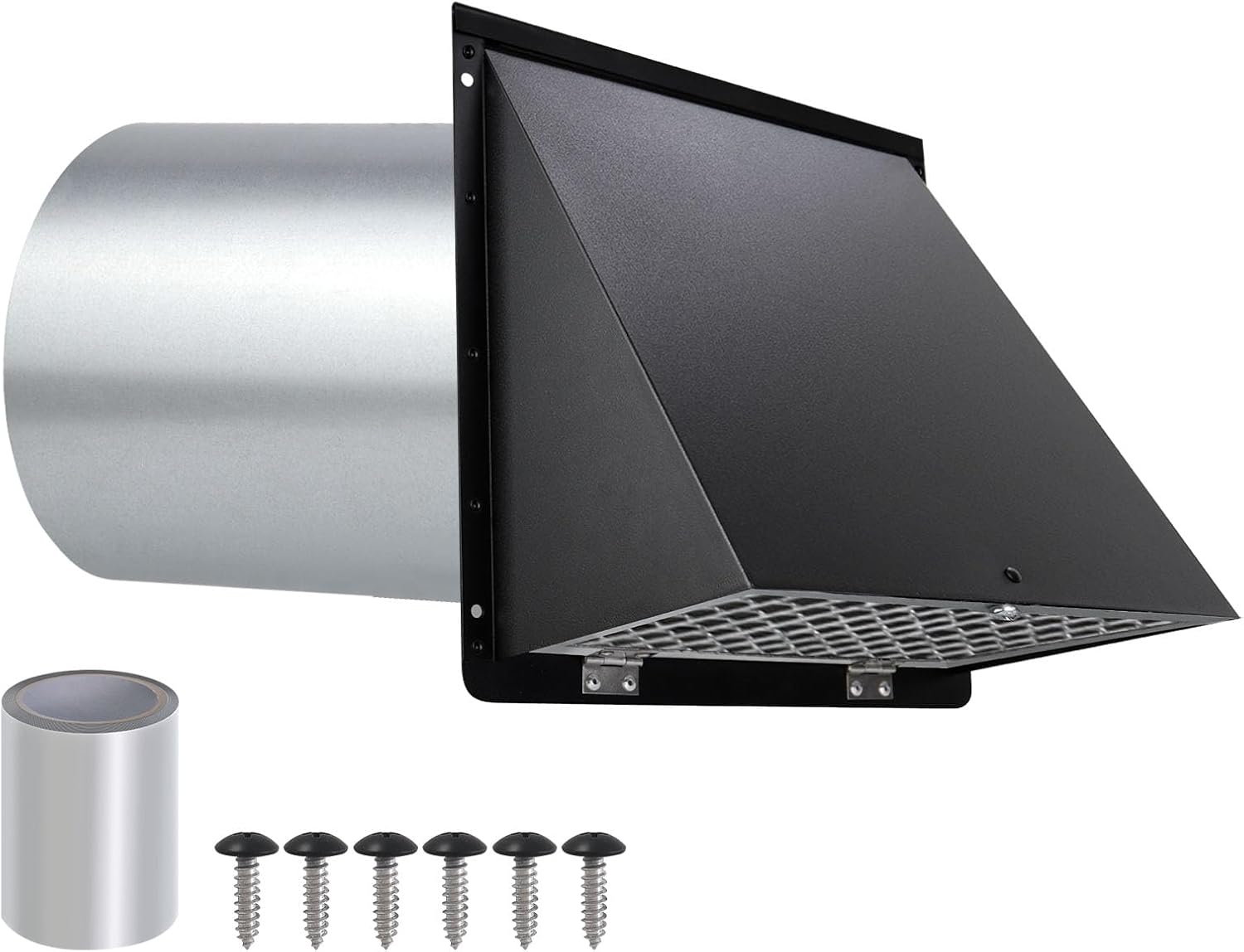 4 Inch Dryer Vent Cover Outdoor with Screen and Damper for Exhaust