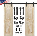 S&Z TOPHAND 20 in. x 84 in. Double Unfinished Barn Door