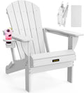 Plastic HDPE Adirondack Chair with Cup Holder for Outdoor Relaxation