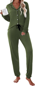 Ekouaer Pajamas Set Long Sleeve Sleepwear for Ultimate Comfort