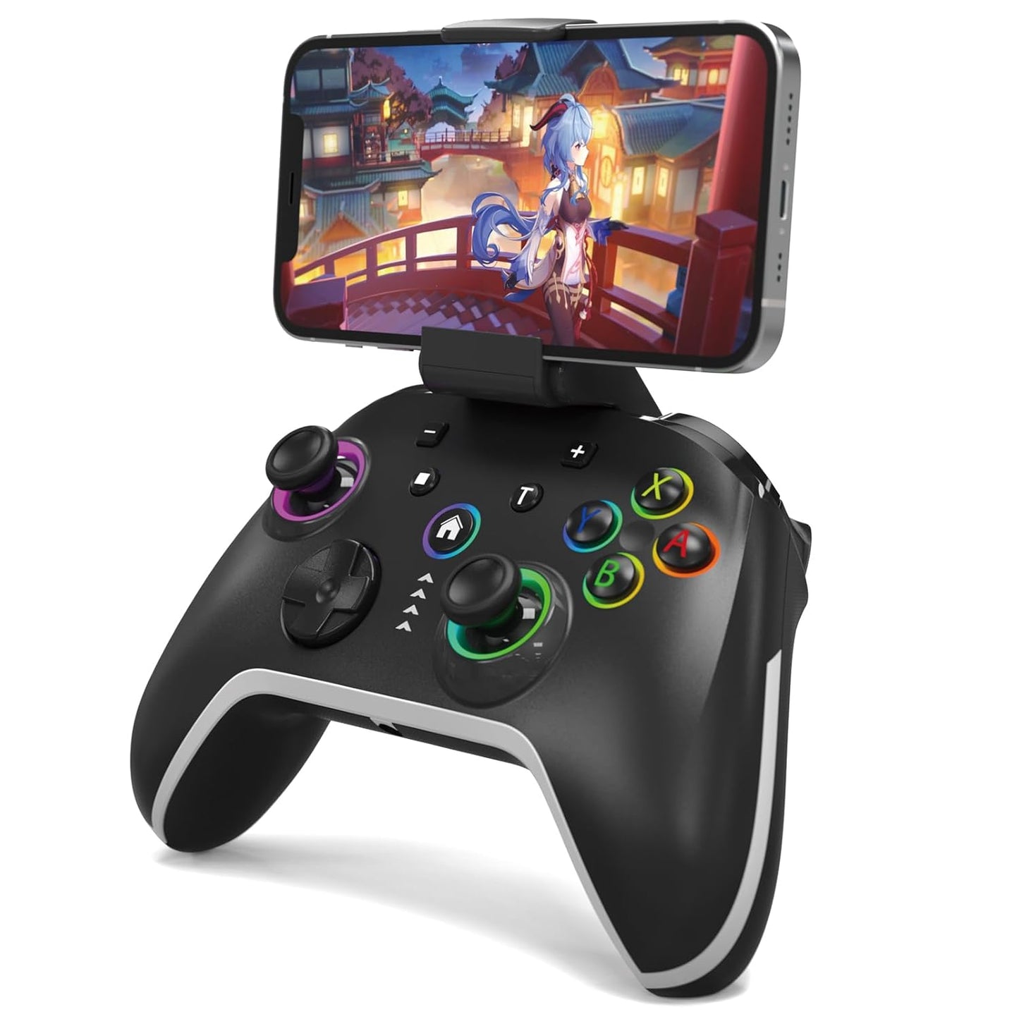Bcofo Wireless Mobile Gaming Controller with RGB Lighting Effect