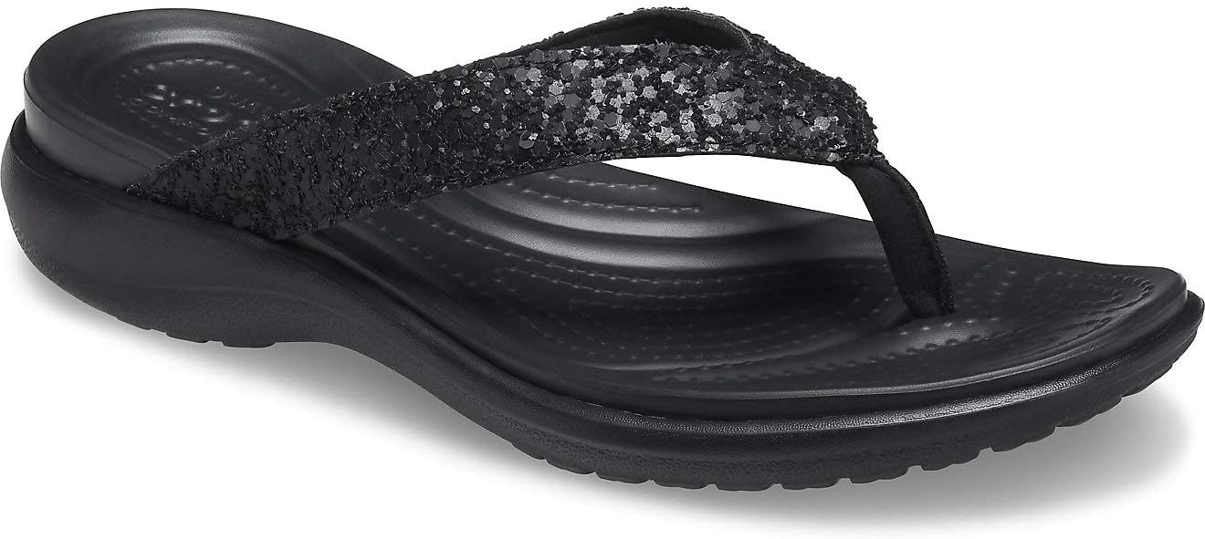 Crocs Women's Capri V Glitter Flip Flop: Lightweight Comfort